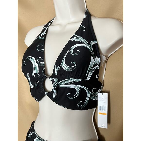 Carmen Marc Valvo Castello Scroll Ring Bikini Top S - Picture 2 of 7